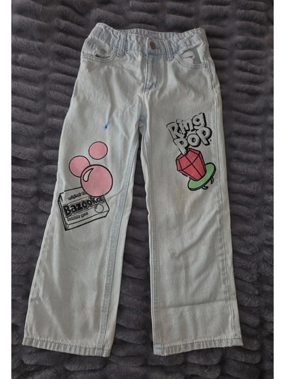 Justice x Bazooka Ring Pop Girls Jeans Size 6